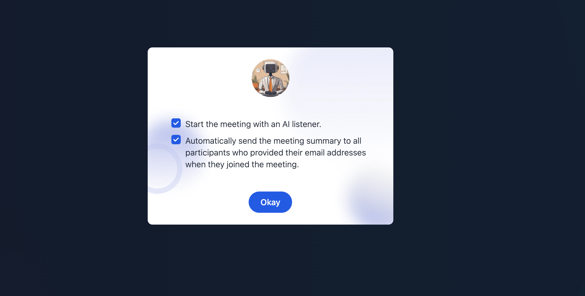 Activate the AI listener tool in RingQ Meet
